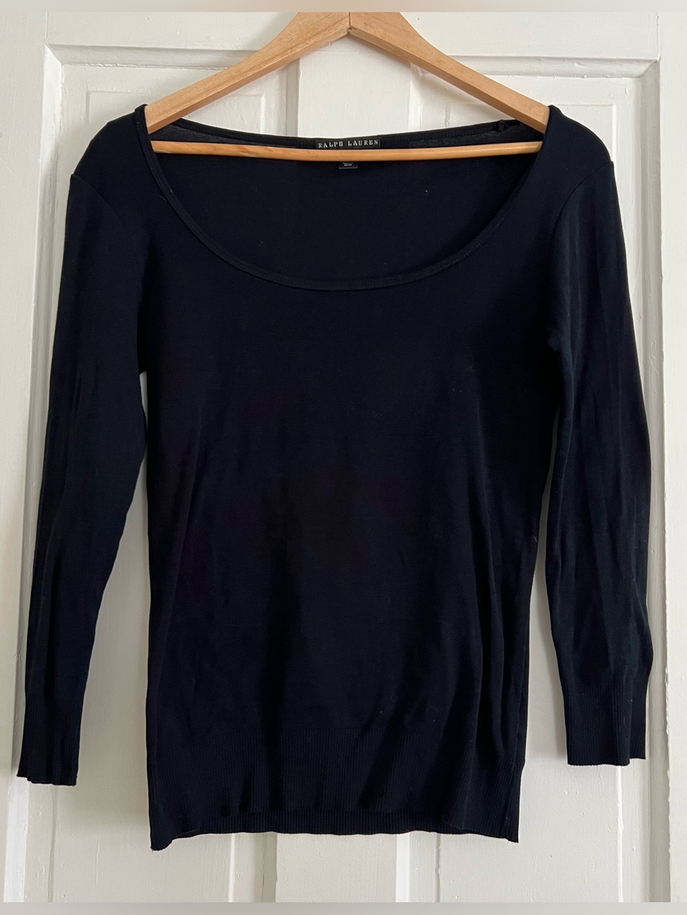 Ralph Lauren Black Label Long Sleeve Shirt Womens Medium Mercerized Cotton Tee
